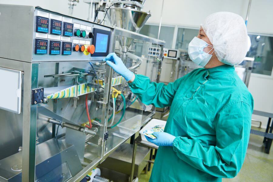 Manufacturing 2020 Factory Workers in Masks