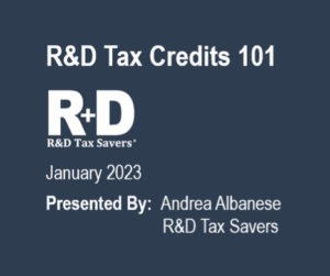 R&D Tax Credit Webinar details