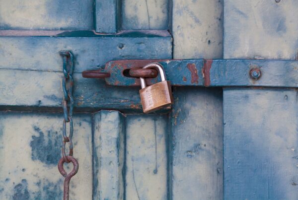 lock holding a door closed