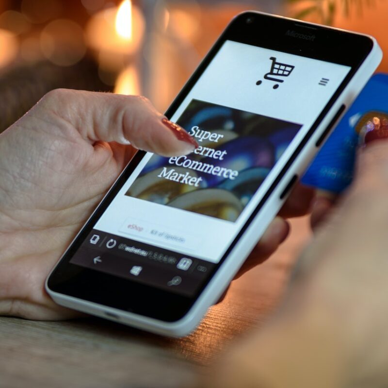 phone view of online shopping