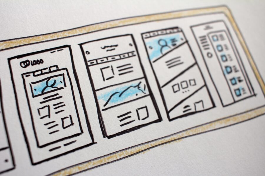 mobile website sketch
