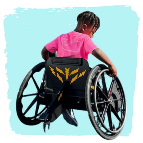 adaptive equipment for a child in a wheelchair