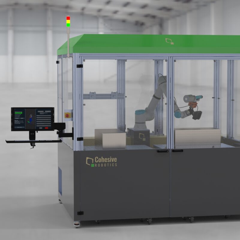 rendering of Cohesive Robotics finishing system