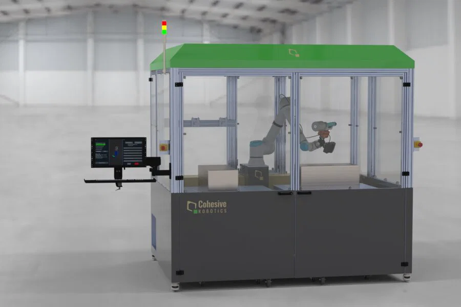 rendering of Cohesive Robotics finishing system